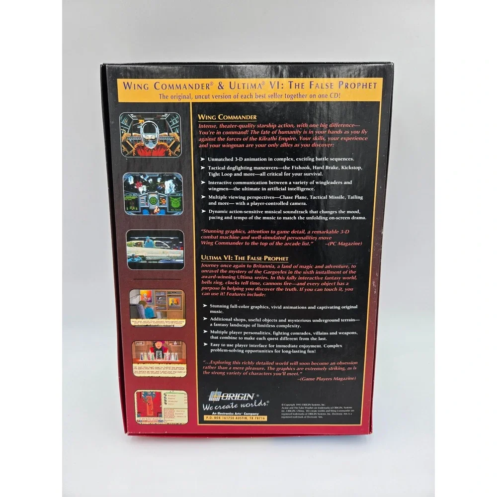 Wing‎ Commander & Ultima VI False Prophet Origin Big Box PC CD-ROM Bundle Vntg